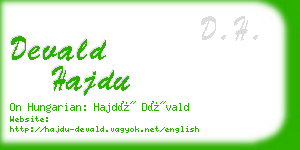 devald hajdu business card